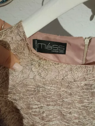 Vestido fiesta Matilde Cano beige/rosa