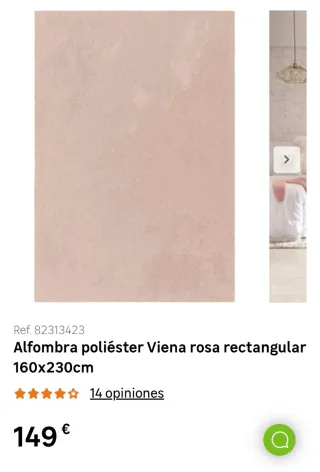 Alfombra Leroy Merlin Viena Rosa 160x230