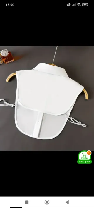 Cuello falso plateado con mariposas