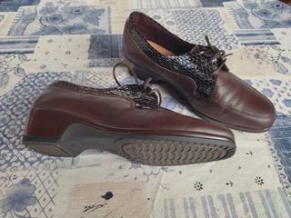 Zapatos Pitillos Piel Marrones Talla 36