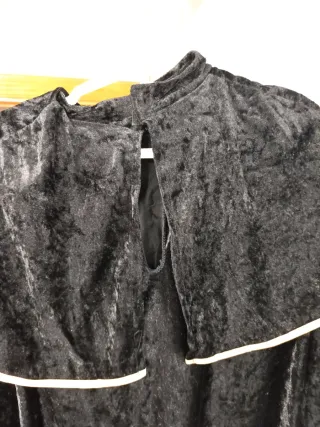 Disfraz Cardenal Negro y Dorado Talla Única