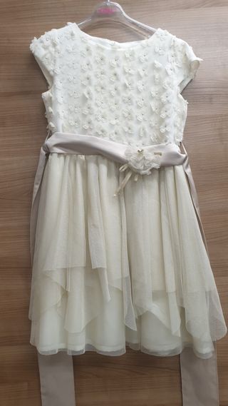 Vestido de ceremonia niña (beige), talla 14