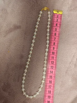 Collar de perlas naturales cierre dorado