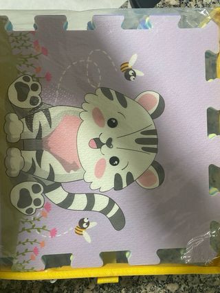 Tapete infantil educativo puzzle números animales