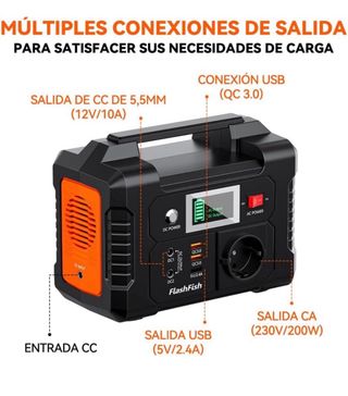 Estación de Energía 200W 151Wh Generador Solar,
