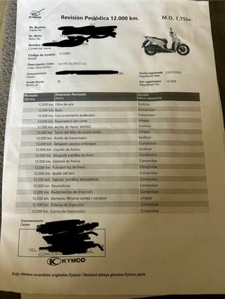 Moto Kymco Blanca People S 125c Matriculada 2021