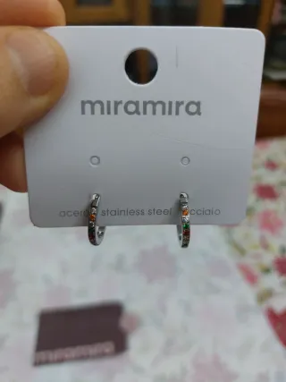 Pendientes Miramira Acero Multicolor
