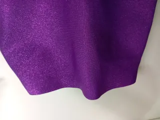 Vestido morado brillante tirantes cruzados ta m/L