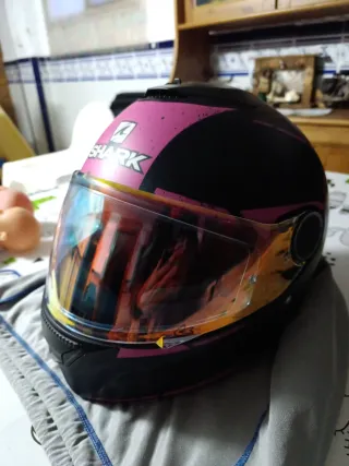 Casco Shark Spartan Rosa y Negro