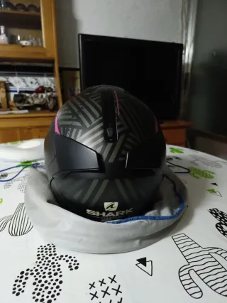 Casco Shark Spartan Rosa y Negro