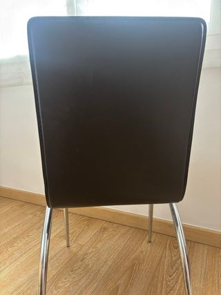 6 Sillas Comedor Piel Sintética Patas Metal