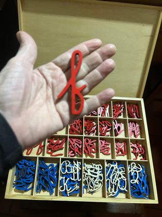 Alfabetario grande lettere corsivo Montessori