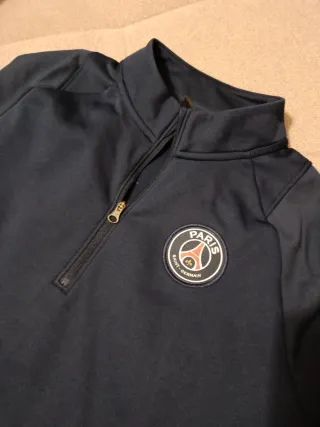 Sudadera Nike PSG Media Cremallera Azul marino.