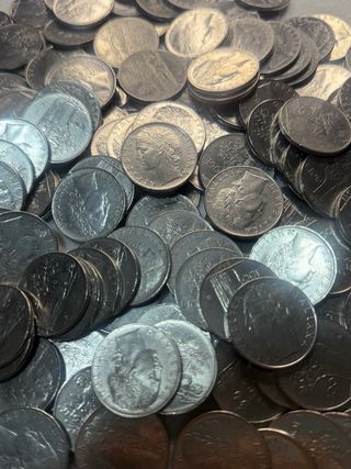 Lotto 50 monete 100 Lire Italia