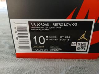 Air Jordan 1 Retro Low Chicago Sneakers 44.5