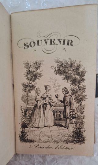 Carnet de baile antiguo francés s.XIX