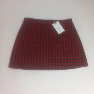 Falda Brownie cuadros roja y marrón Talla S