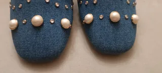 Zapatos planos Pedro Miralles denim perlas
