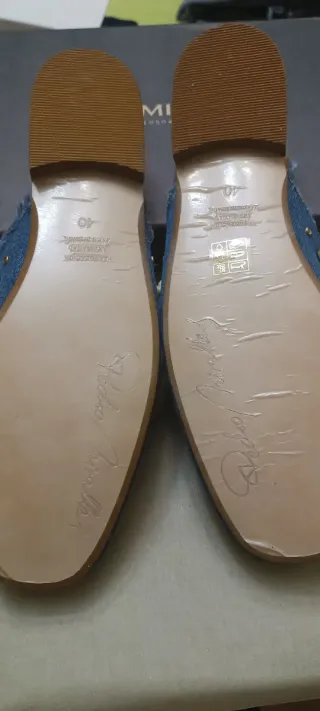 Zapatos planos Pedro Miralles denim perlas