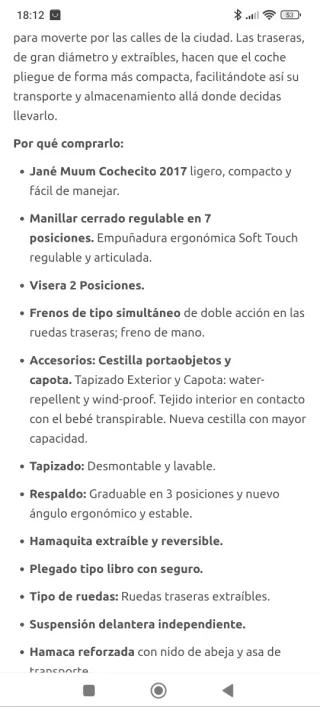 Carro Bebé Jane Muum 3 Piezas 2017