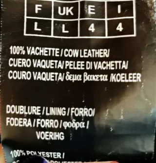 Chaqueta de piel auténtica negra