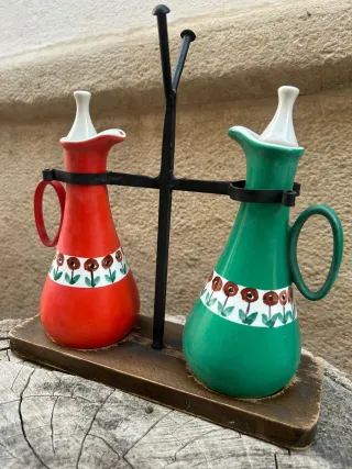 Juego Aceitera Vinagrera Vintage Retro