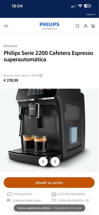 Macchina da caffè Philips Serie 2200