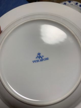 Platos hondos Vista Alegre flor azul