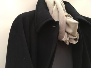 Cappotto lana blu notte