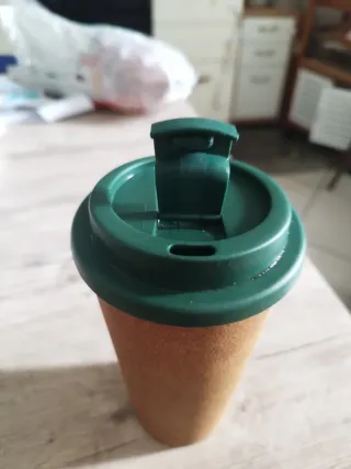 Tazza termica in sughero con scritta