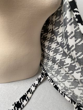 Cardigan Pied de Poule Bianco/Nero