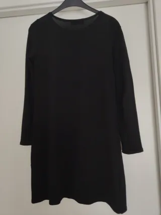 Vestito nero M maniche lunghe con borchiette