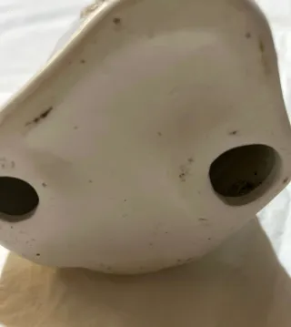 Figura de porcelana mujer con flores