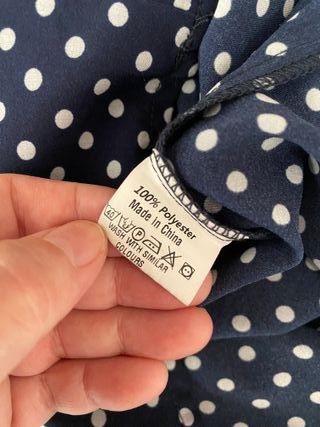 Blusa Yoins pois bianchi tg S