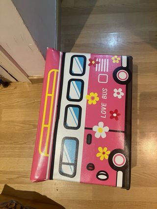 Baúl Almacenaje Love Bus Rosa