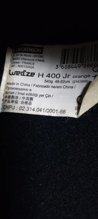 Casco Esquí Niño Naranja Wedze