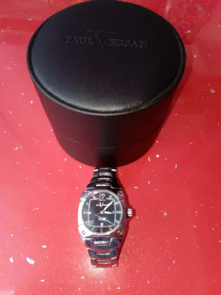 Reloj Paul Versan Mujer Negro/Plata