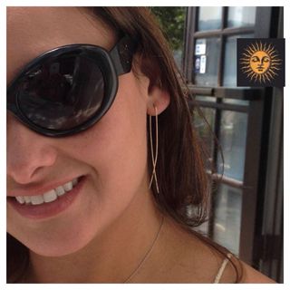 Pendientes dorados elegantes bonitos boho vintage