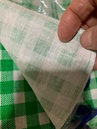 Tovagliette a quadretti verdi e bianchi