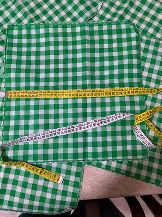 Tovagliette a quadretti verdi e bianchi