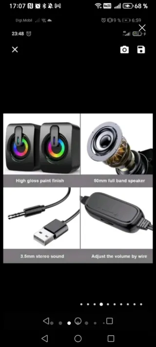 Altavoces Escritorio con Luces LED RGB