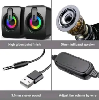 Altavoces Escritorio con Luces LED RGB