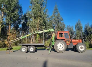 Fiatagri 100-90 S DT con equipo forestal Toimil