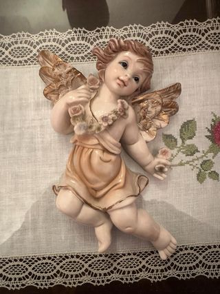 Juego de 4 Ángeles de Porcelana Decorativos