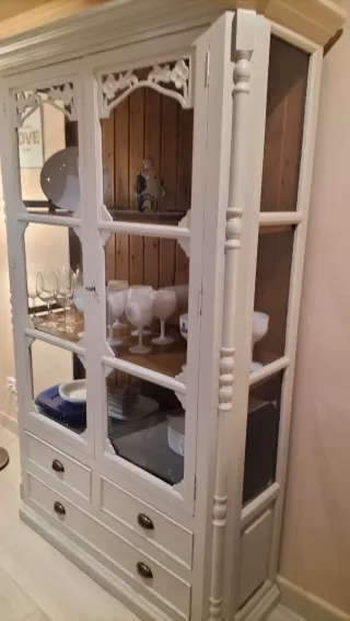 Vitrina Aparador Madera y Cristal