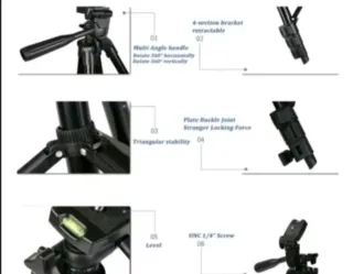 Trípode Fotografía Negro + Soporte Móvil