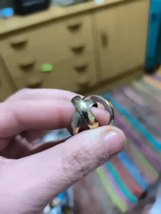 Anillo trenzado dorado Hombre