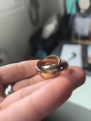 Anillo trenzado dorado Hombre