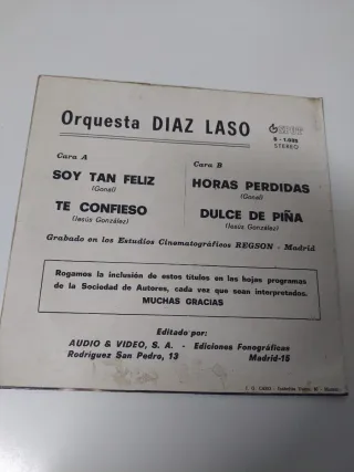 Vinilo Orquesta Díaz Laso - Soy Tan Feliz