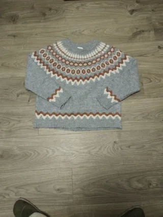 Jersey Mujer Gris Multicolor